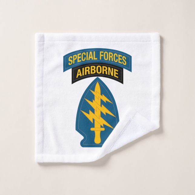 Special Forces insignia Airborne Tab Wash Cloth (Wash Cloth)