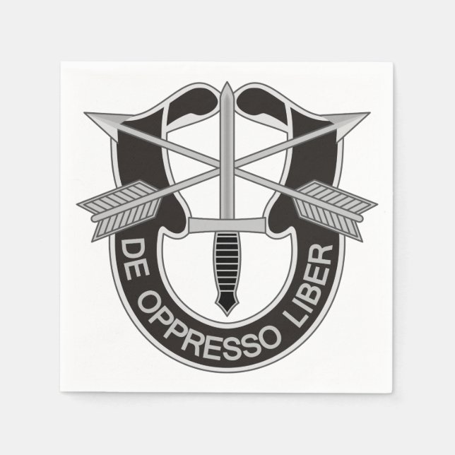 Special Forces SF De Oppresso Liber Napkin (Front)