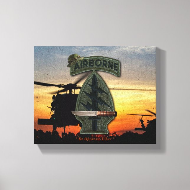 Special Forces sf sof sfg Green Berets veterans Canvas Print (Front)