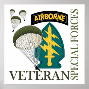 Special Forces Veteran - Airborne Poster