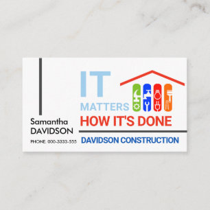 Special Frame Handyman Tool Tabs Business Card