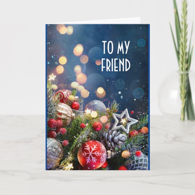 **SPECIAL FRIEND** AT CHRISTMAS HOLIDAY CARD (Front)