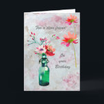 Special Friend Beautiful Floral Birthday Card<br><div class="desc">Beautiful birthday card for a special friend; lovely to look out with watercolor flowers and a soft textured background.  Gentle,  colourful and cheerful -- it will be much appreciated.</div>