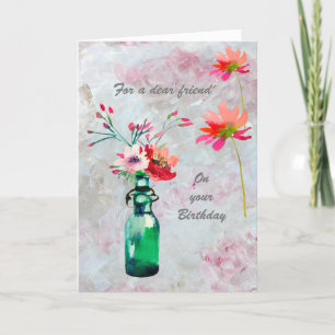 Special Friend Beautiful Floral Birthday Card 