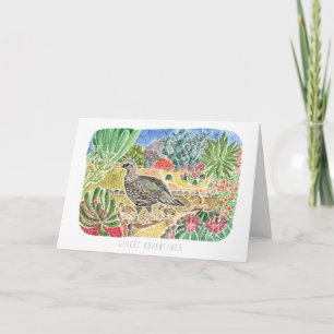 Special Friend Desert Quail Birthday Card