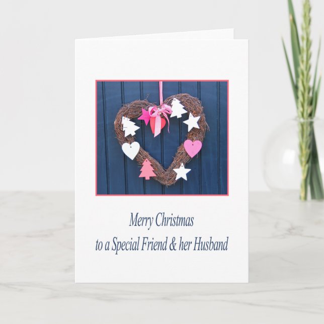 Special Friend & her Husband Merry Christmas card (Front)