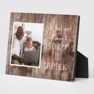 Special Gift! Grandpa Photo Plaque with Easel