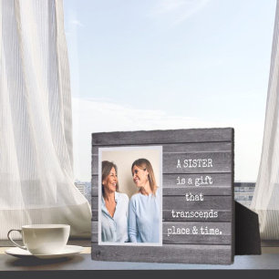 Special Gift! SISTER Photo Plaque with Easel