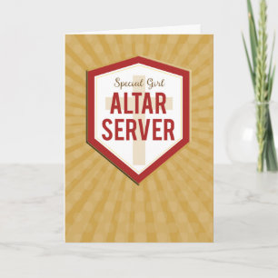 Special Girl Altar Server Congratulations Card