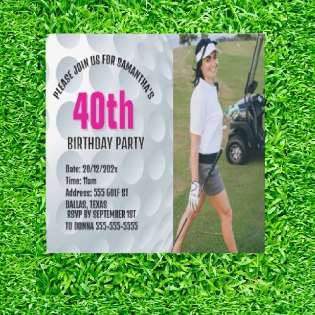 Special Golf Birthday Celebration Invitation (Swinging with Style, Dressed for Success)