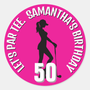 Special Golf Birthday Surprise Classic Round Sticker