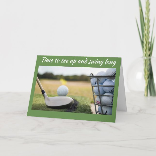 ***SPECIAL GOLFER'S*** BIRTHDAY HOLE IN ONE! CARD (Front)