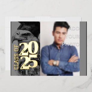 Special Graduation Foil Invitation Eagle Add Photo