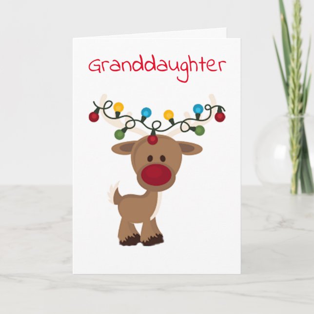 **SPECIAL GRANDDAUGHTER* MERRY CHRISTMAS  HOLIDAY CARD (Front)