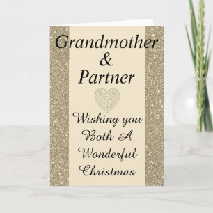 special grandmother & partner Christmas card