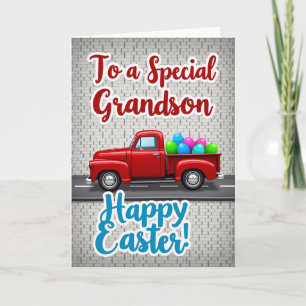 Special Grandson Happy Easter Card