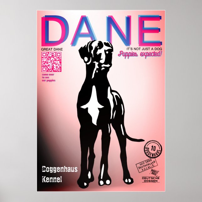 Special Great Dane Puppy Selling Poster (Front)