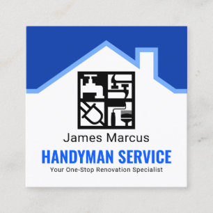 Special Handyman Tools Window Square Business Card