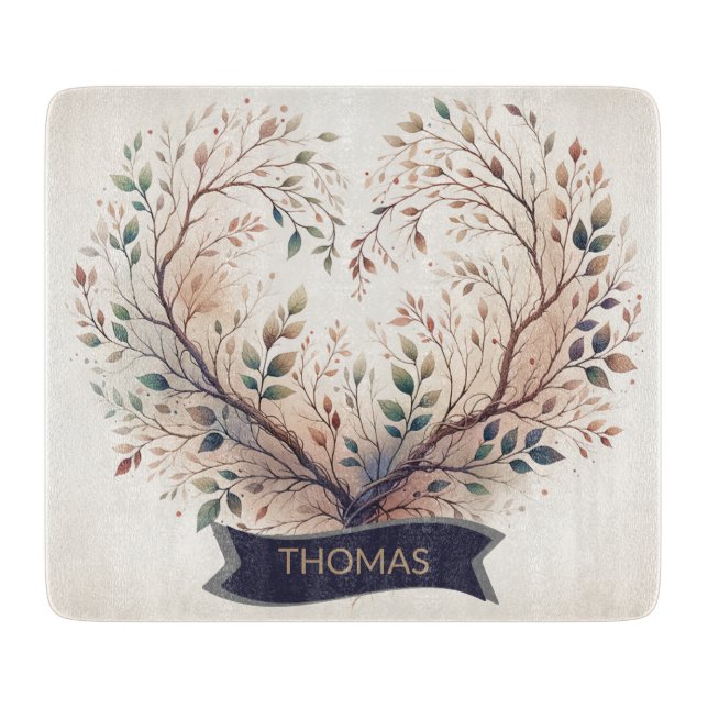 Special Heart Unique Personalised Cutting Board (Front)