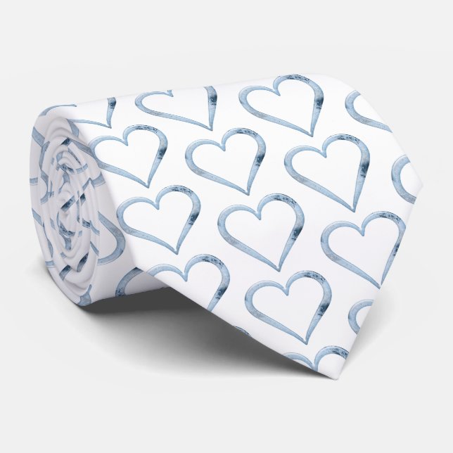 Special hearts pattern tie (Rolled)
