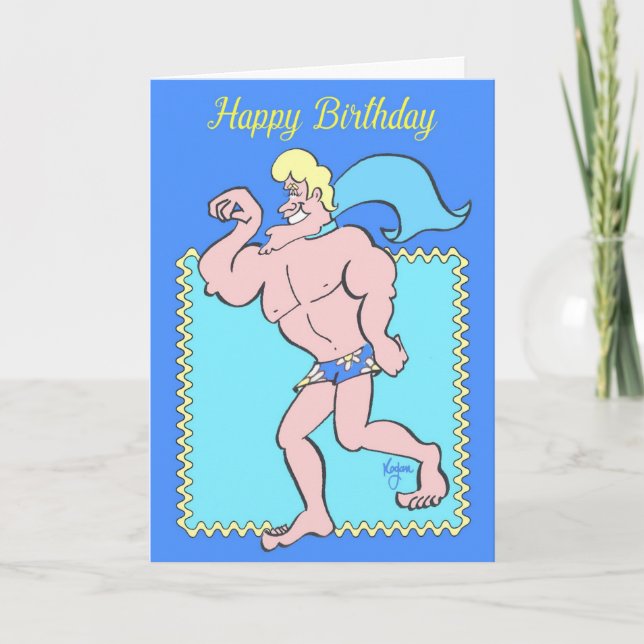 SPECIAL HUNK Birthday Card (Front)