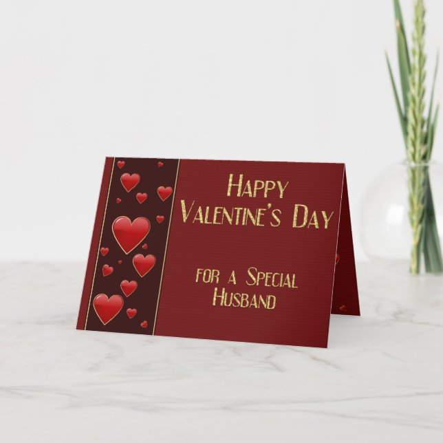 Special Husband Masculine Valentine Card (Front)