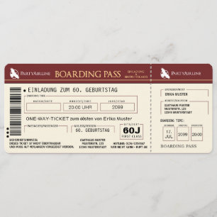special invitation card for the 60th birthday