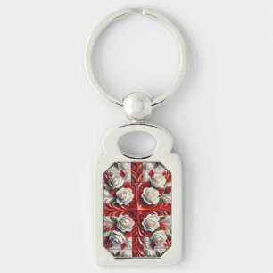 Special keychain with English Roses Design