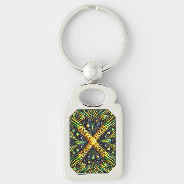 Special keychain with Jamaican Colours Design (Front)