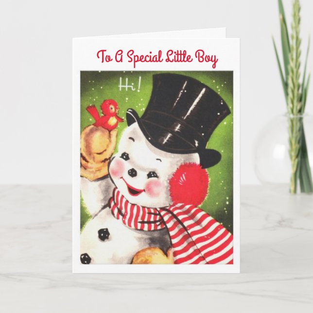 Special Little Boy Holiday Card (Front)