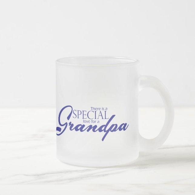 Special Love For Grandpa Frosted Glass Coffee Mug (Right)