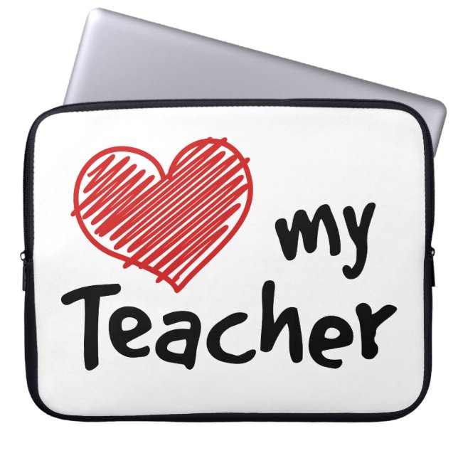 Special Love My Teacher Laptop Sleeve (Front)