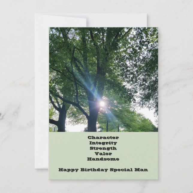 Special Man Birthday Flat Greeting Card (Front)