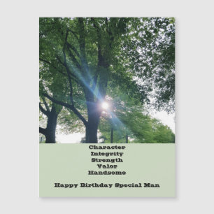 Special Man Birthday Magnetic Greeting Card