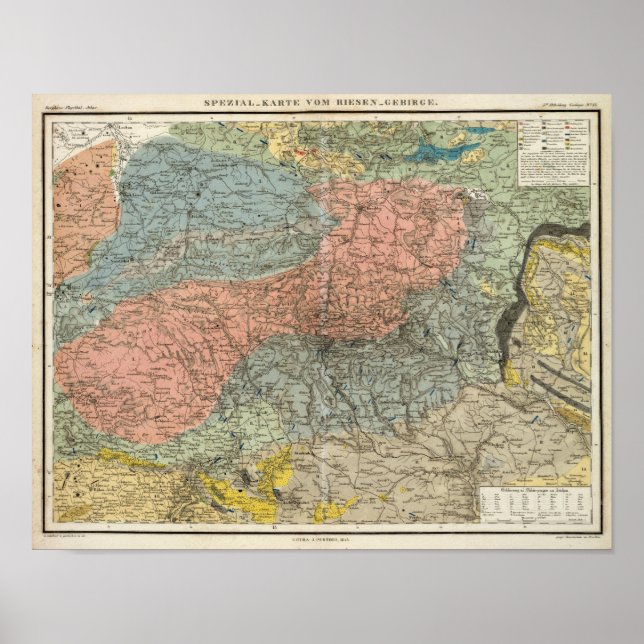 Special Map of Giant Mountains Poster (Front)