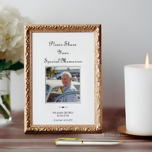 Special Memories Memorial Service Guest Book Sign