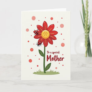 Special Mother Flower Love Card