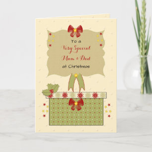 Special Mum and Dad at Christmas greeting Holiday Card