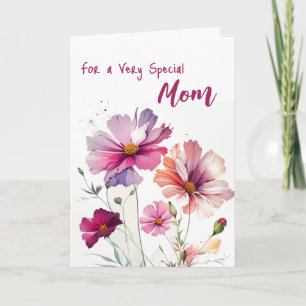 Special Mum Mother's Day Flower Cosmos Card
