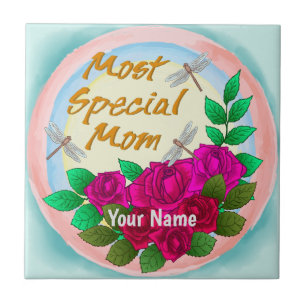 Special Mum Roses  Tile