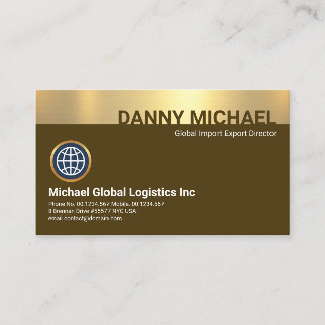 Special Name Holder Gold Layer CEO Founder Business Card (Front)