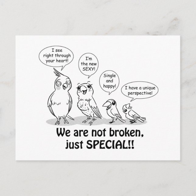 Special need birds postcard (Front)