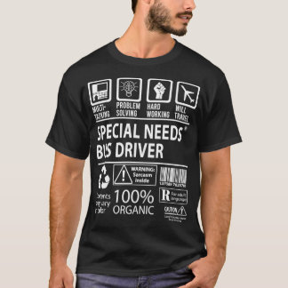 Special Needs Bus Driver MultiTasking Certified Jo T-Shirt