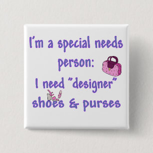 Special Needs - Designer Shoes & Purses 15 Cm Square Badge