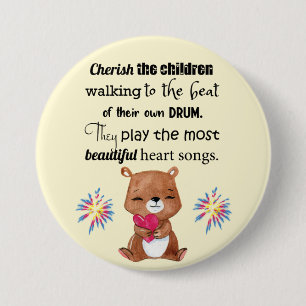 Special Needs Kids Inspirational, Heart Songs 7.5 Cm Round Badge
