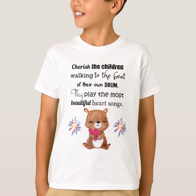 Special Needs Kids Inspirational, Heart Songs T-Shirt (Front)
