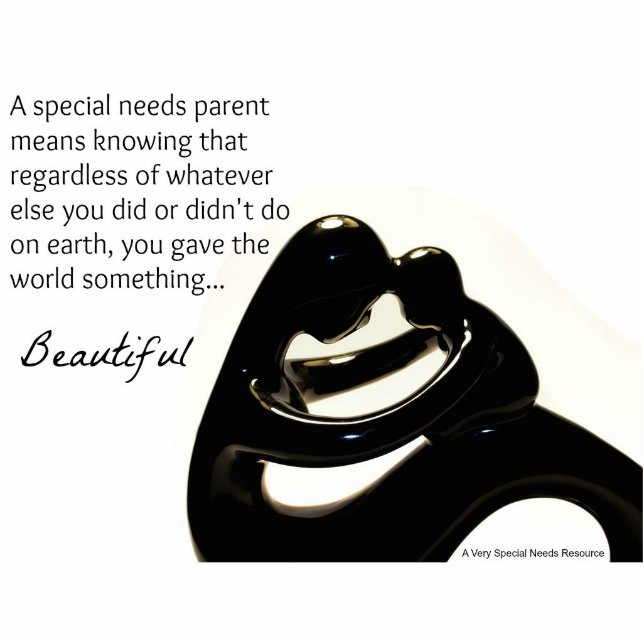 Special Needs Parent Sculpture Standing Photo Sculpture (Front)