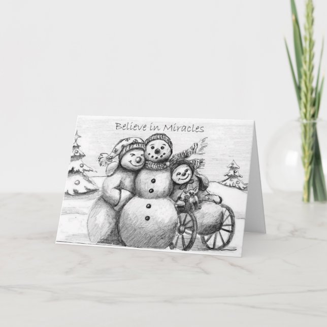 Special Needs Snowman Holiday Card (Front)