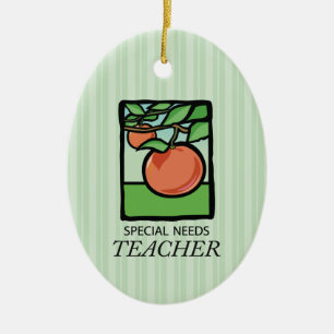 Special Needs Teacher Thank You, Apple Ceramic Tree Decoration