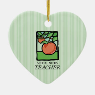 Special Needs Teacher Thank You, Apple Ceramic Tree Decoration